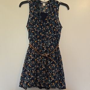 Knitworks Navy and Orange Floral Dress